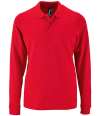 02087 Perfect LS SOL'S Perfect Long Sleeve Piqué Polo Shirt Red colour image